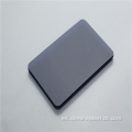 Material de construcción panel de policarbonato sólido negro de 5 mm